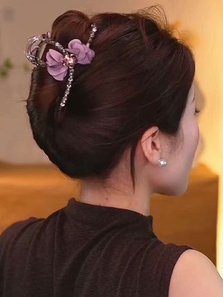 铂思亚蔷薇温婉鲨鱼夹后脑勺女款发夹2025新款网红爆款抓夹FS9942