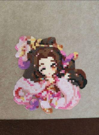 小能量老师的图好多颜色啊呜呜#王者荣耀#貂蝉#拼豆#貂蝉