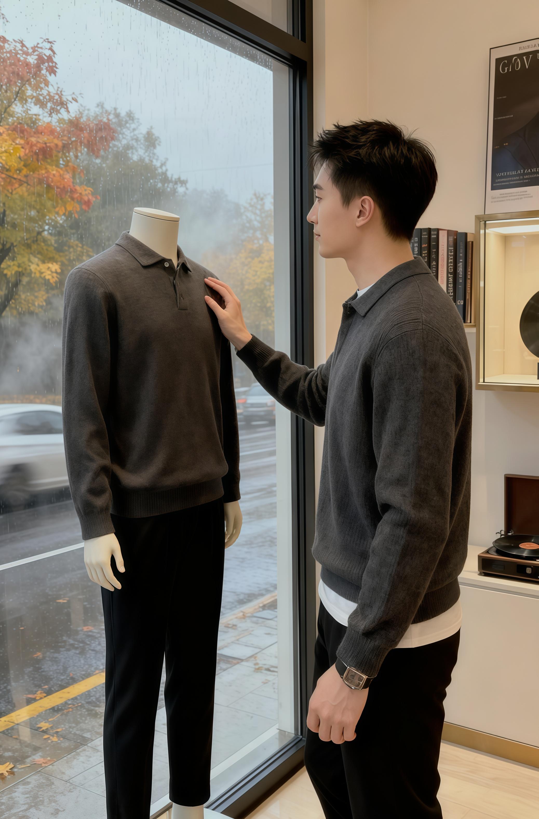 冬日的咖啡馆内,暖黄灯光透过玻璃窗漫溢开来,陈屿身着米白针织衫,慵懒地斜倚在窗边台面上。刚结束雪景取景的他,借着满室氤氲的咖啡香,静静歇脚。   窗外雪絮轻扬,街旁树木裹着蓬松银装,枝桠间积满细碎白雪。他望着流动的雪色街景,嘴角不自觉漾开浅淡笑意,双臂随意交叠在胸前,周身浸着松弛的暖意。手边摊开的摄影杂志上,恰好是他常反复翻看的经典作品,画面里的光影与此刻窗外雪景,悄然形成奇妙呼应。   咖啡馆静得只剩杯碟碰撞的轻响,暖光落在柔软的针织衫上,为他晕开温柔轮廓。他指尖轻摩挲杂志边缘,心里已盘算妥当——等会儿要去街角老巷,捕捉落雪粘在砖瓦、积在枯枝的细碎细节,眼底藏不住对生活与创作的热忱。 #型男穿搭#阳光帅气#男生穿搭日记#慵懒风穿搭#帅气十足
