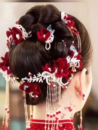 中式新娘头饰#最美新娘👰 #凤冠头饰 #备婚日常 #发饰发夹