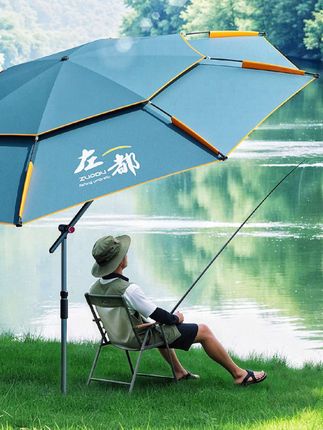 #左都钓鱼伞 万向加大钓伞拐杖加厚遮阳伞防晒垂钓雨伞##万向拐杖钓鱼伞 #钓鱼伞 #户外渔具用品