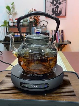茶艺茗超薄电陶炉1500瓦大功率,多功能小型家用蒸煮一体壶,围炉煮茶煮茶器?#茶 #茶桌茶台 #茶具 #煮茶套组