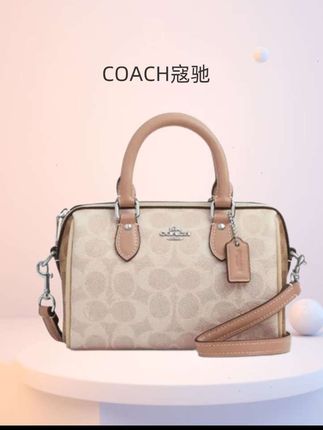 【自营】COACH/蔻驰 Rowan 18 波士顿手提包斜挎包、简约时尚包。#金典包