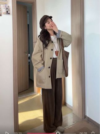 162 110|好爱秋天🍂的氛围感穿搭!#韩系穿搭 #今日穿搭 #休闲穿搭 #外套穿搭 #ootd穿搭