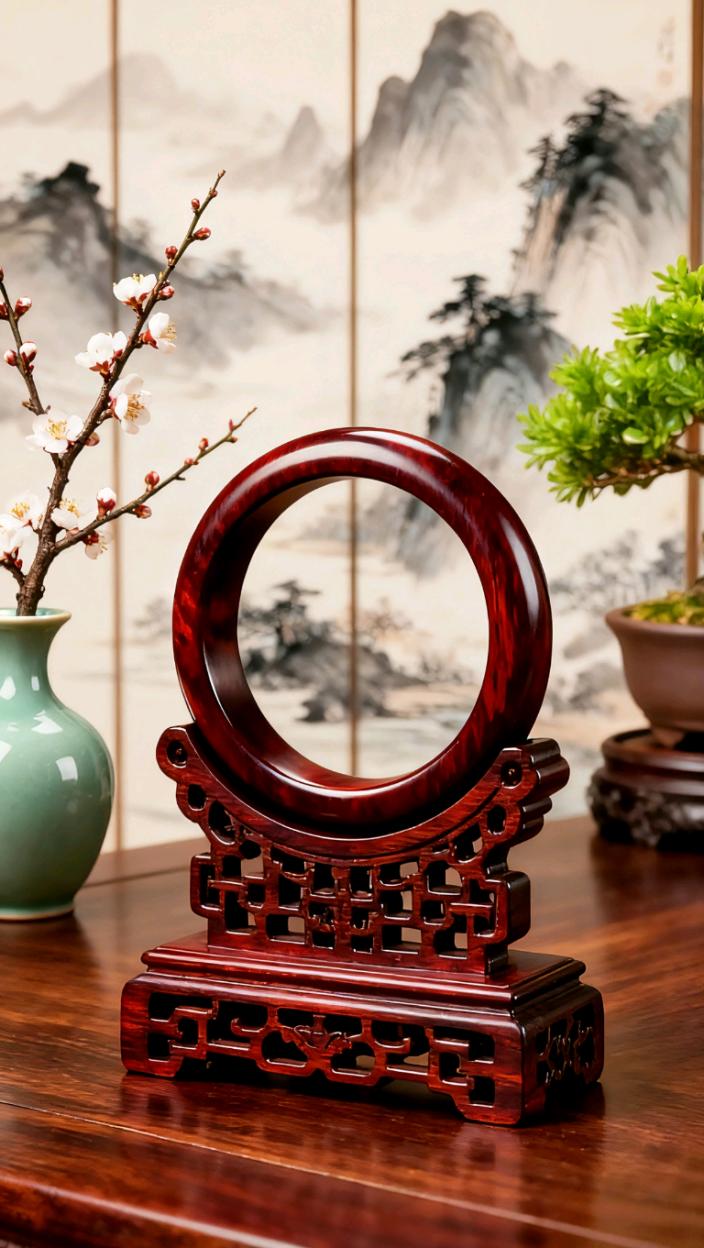 正宗红心桃木手镯。#桃木手镯#文玩收藏 #艺术品 #传承文化 #手工雕刻工艺品