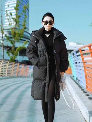 #时尚穿搭#中长款羽绒服