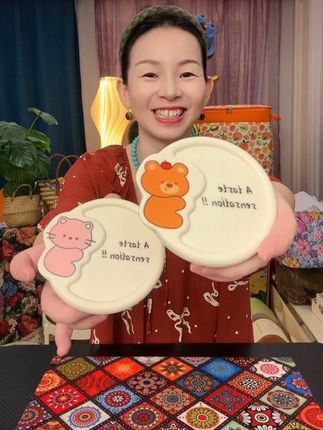 卡通不锈钢调味碟!