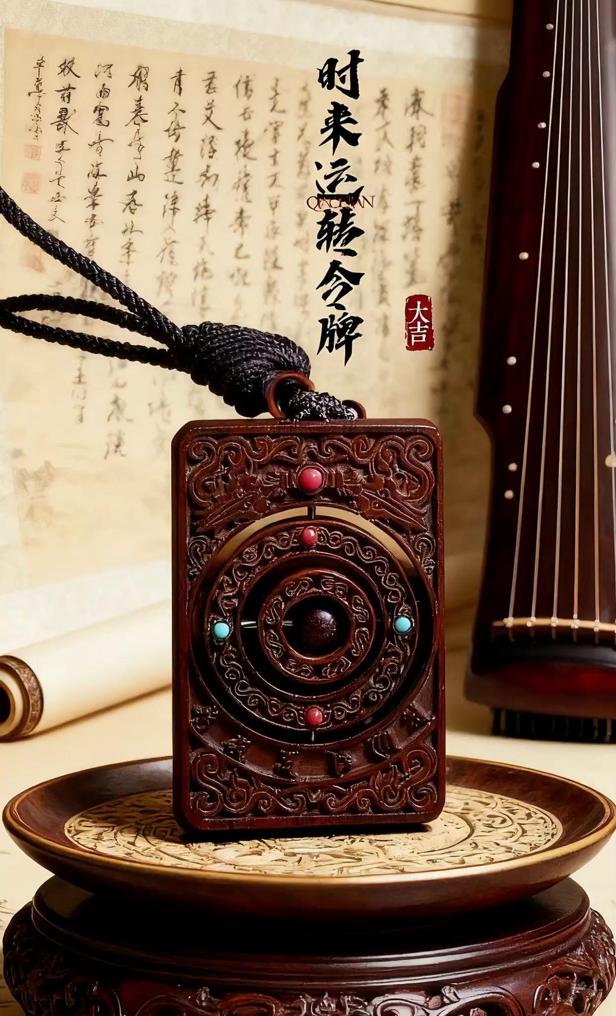天然雷击木吊牌。国学文化#挂件传统文化 #手工