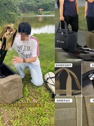 户外露营收纳包超大容量行李包手提旅行包加厚帆布包帐篷收纳袋子#收纳整理 #收纳袋 #爆款热卖中 #收纳包 #收纳包包