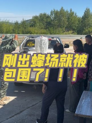 刚出蜂场就被围住了看看怎么回事#三农 #农村生活 #抖音助农 #抖音新农人