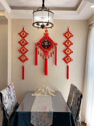 #中国结 #桃木中国结 #客厅装饰 #红色喜庆 #高端大气