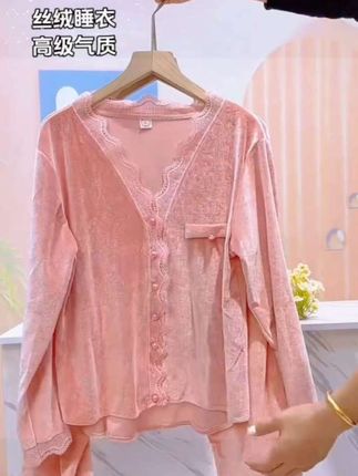 2025年洋气金钻绒睡衣,秋冬季节可外穿,爆款家居服#柔软