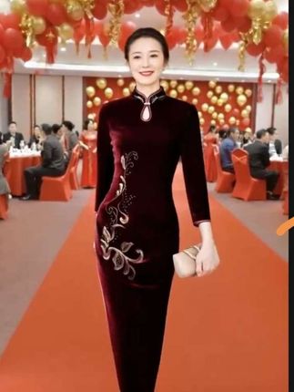 #新款改良旗袍礼服#喜妈妈喜婆婆礼服#端庄大方 #高贵优雅#高级感穿搭