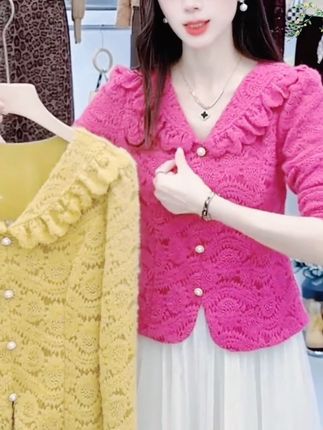 #蕾丝打底衫 #洋气减龄 #遮肉显瘦 #品质女装