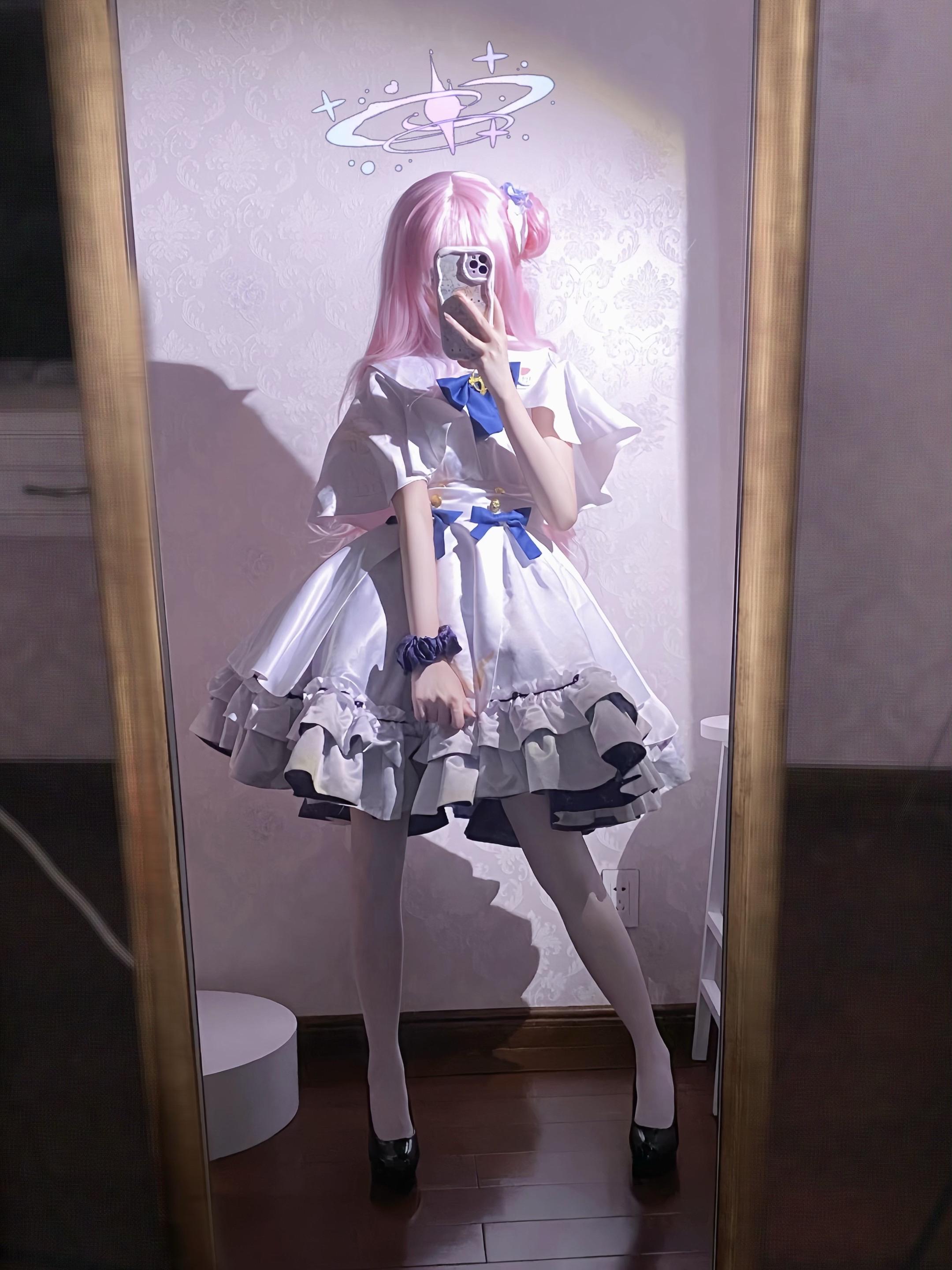 Mika咪。"在这里突然出现,有没有反派登场的那种感觉呀 (>▽<) " #cos #蔚蓝档案 #碧蓝档案 #圣园未花 #圣园未花cos