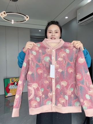 #妈妈针织外套 #秋冬必备 #加绒加厚 #舒适保暖又好穿 #百搭又好看