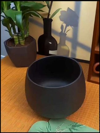 大容量茶渣缸陶瓷茶洗桌面废水桶中式建水简约杯洗洗缸粗陶废#茶渣缸#大容量茶渣缸#建水#茶器#茶渣缸推荐
