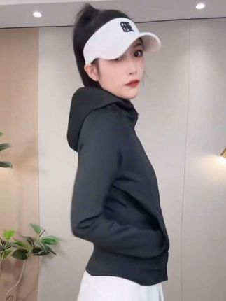 Kava Gie  2025秋冬新加绒户外带帽修身透气健身保暖卫衣口袋外套