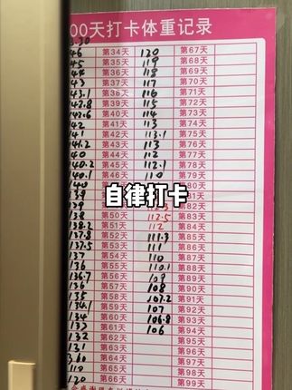 #100天瘦身计划表