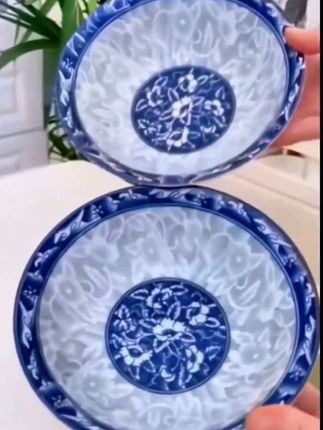 青花瓷7英寸陶瓷斗笠大号碗8个装大碗#陶瓷斗笠大号碗#斗笠碗#青花瓷斗笠碗#面碗#好物推荐🔥 @心蕊