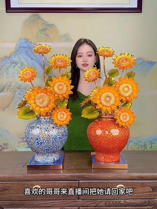黄铜蒸蒸日上向日葵铜摆件#家居摆件 #工艺品摆件 #家居软装搭配 #客厅摆件推荐 #黄铜摆件工艺品
