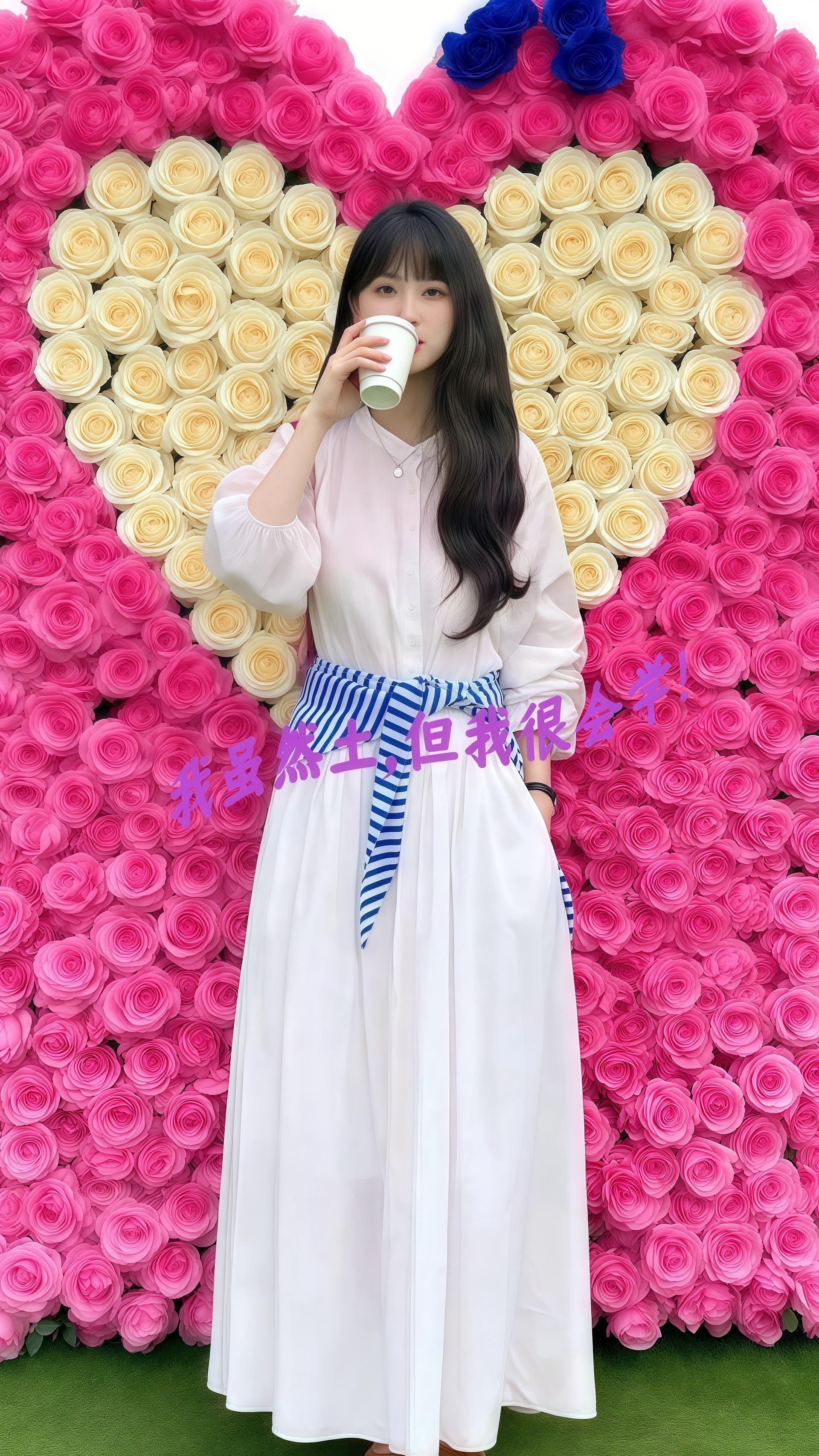 白裙少女与花墙的温柔邂逅。林晓晓喜欢在午后的街巷漫无目的地走。那天,她被一堵绚烂的花墙绊住了脚步——粉色与米黄的玫瑰层层叠叠,缀着几簇深蓝的花,像把春日的浪漫都揉在了一起。她穿着那件简约的白色长裙,蓝白条纹腰封系出随性的弧度,手捧一杯温热的咖啡,在花墙前站定。 风掠过发梢时,她想起在画室的日子,画笔在画布上晕开的白,一如此刻裙裾的纯净。腰封的蓝条纹随着动作轻晃,像她偶尔跳脱的思绪。路过的人夸她与花墙相映成画,她浅浅一笑,只觉这寻常的一天,因这裙、这花、这片刻的停留,变得格外温柔。原来生活的浪漫,就藏在这样不期而遇的风景里,藏在一身舒适又雅致的穿搭里,藏在每个愿意为美好驻足的瞬间里。 #衬衫裙 #温柔穿搭 #连衣裙穿搭 #早秋穿搭 #休闲通勤穿搭
