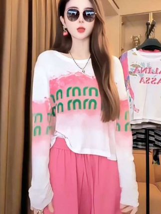 #潮牌穿搭 #这也太好看了 #青春活力 早秋穿搭一整套女2025新款韩系字母印花防晒上衣阔腿裤休闲两件套