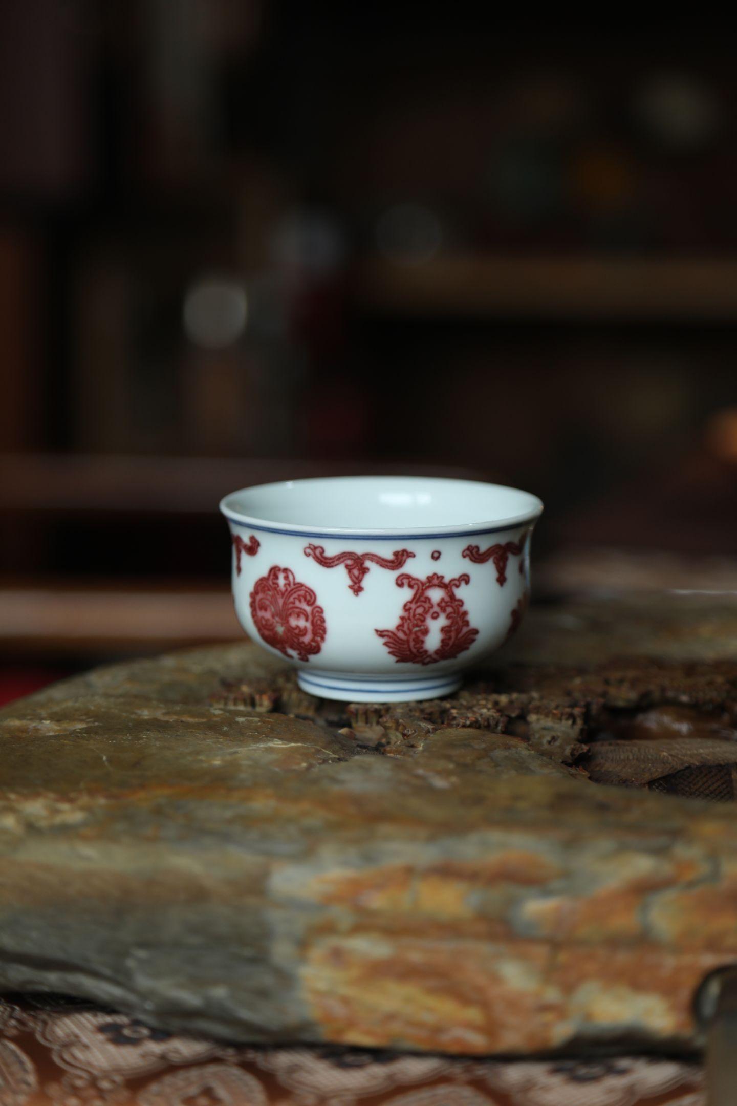#璞素文庭精选瓷器#釉里红炉式杯 #品牌工厂代工无款捡漏