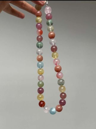 韦雪同款水晶项链绿幽灵金发晶红胶花送闺蜜礼物饰品#水晶项链#项链#韦雪同款 #送闺蜜礼物 #饰品#文玩珠串