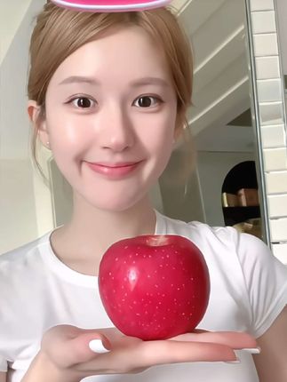 露思“这个苹果🍎他很甜,非常的甜” #强烈推荐 #苹果 #赵露思 #赵露思同款 #洛川苹果 @抖音创作小助手 @抖音小助手