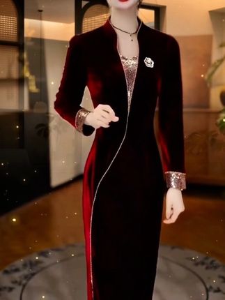 #婚庆礼服 旗袍连衣裙,秋款上新,#婚宴妈妈装 平时可穿,