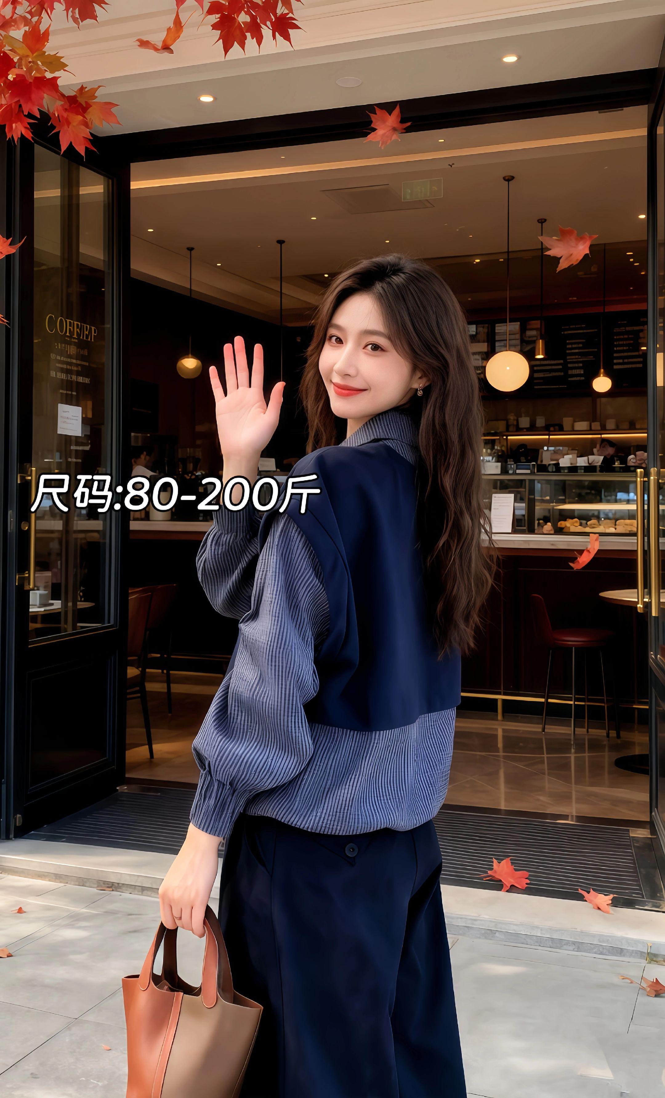尺码:80-200斤。#遮肉显瘦穿搭#大码女装#早秋穿搭三分钟出门不是梦 #秋季微胖穿搭测评 #秋日户外就穿琥珀系
