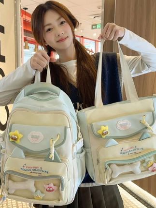 高颜值痛包小学生书包女3-6年级可爱大容量初中女生多巴胺双肩包