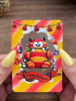 👹沉浸式DIY万圣节卡片🍬 #创意diy #手工diy #手帐 #拼贴 #艺术