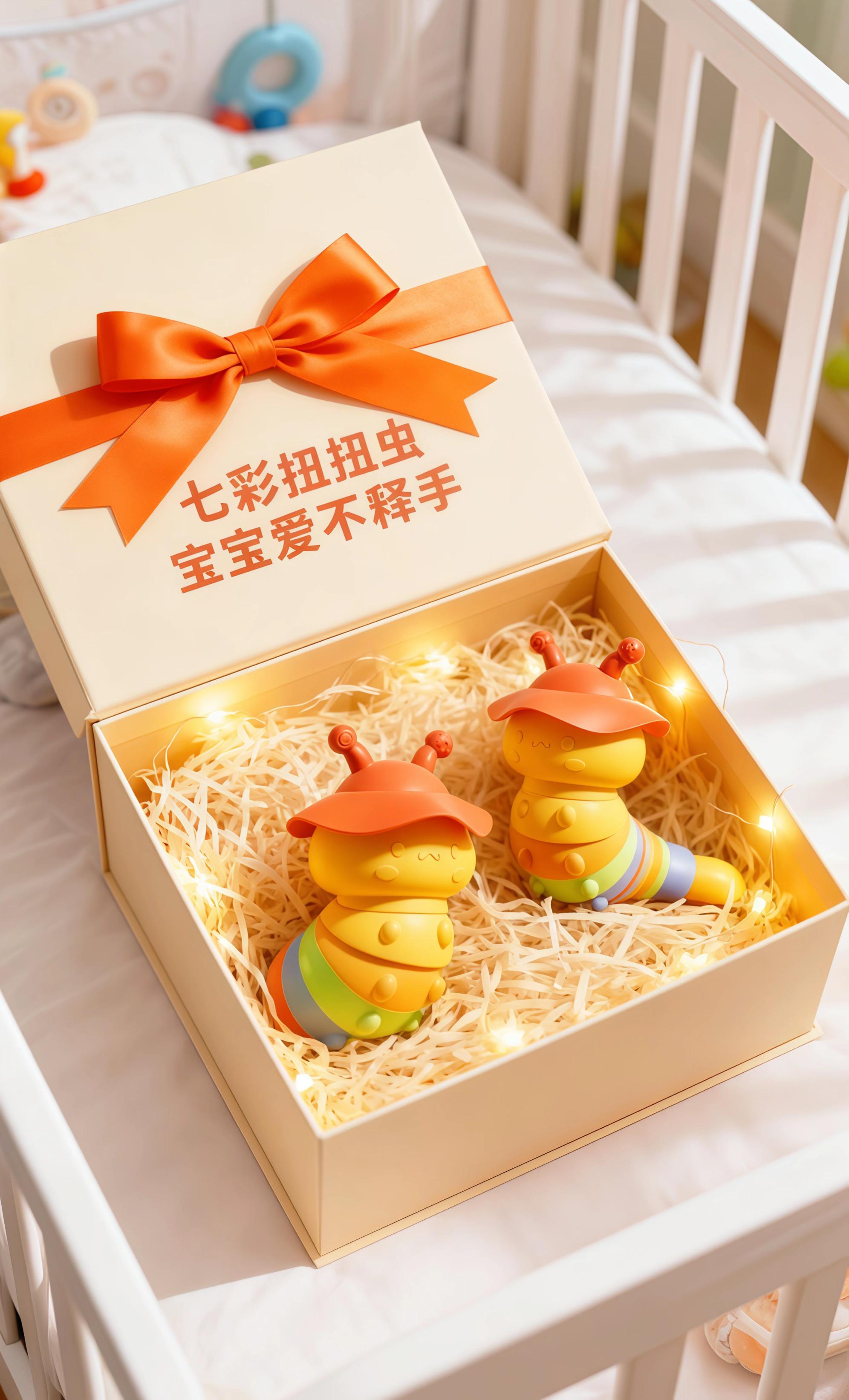 婴儿七彩毛毛虫玩具。宝妈们快看!蒂乐毛毛虫手摇铃太绝啦😍食品级硅胶,可啃咬,有凸点按摩牙龈,摇铃清脆,带收纳盒,快下单给宝宝~#强烈推荐 #七彩毛毛虫 #婴幼儿玩具 #咬咬乐 #牙胶