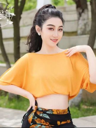 新款肚皮舞上衣宽松大码遮肚子练功服上衣#肚皮舞上衣练功服#宽松版型#东方美学 #夏日穿搭 #舞台表演服