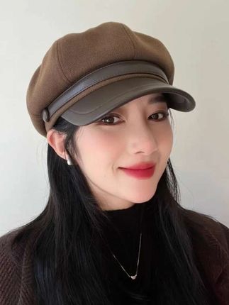 八角帽子女2025秋冬新款显脸小贝雷帽大头围鸭舌帽英伦复古报童帽#爆款热卖中 #厂家直发