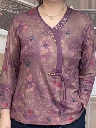 #大码上衣 #大码妈妈装 #新中式穿搭