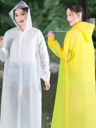 雨衣加长加厚加大帽檐有口袋#一体式长款雨衣#加厚防水雨衣#下雨