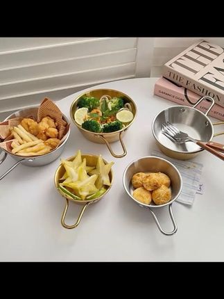 【到手2个】韩式ins304不锈钢调料碗小碗家用防摔辅食碗小吃碟沙拉#小吃碟零食碟 #辅食碗 #手柄碟 #不锈钢调味碟 #蘸料碟
