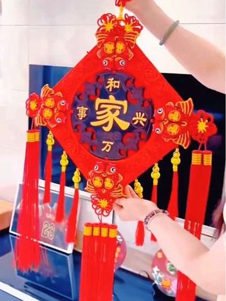 #中国结挂件客厅大号 三件套中国结大号吉祥挂件春节新年中国节日装饰挂件#中式国风 #挂饰挂件 #中国结挂件 @抖音小助手