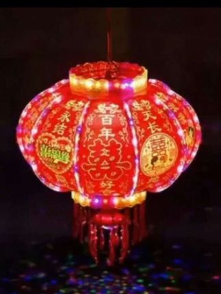 #新款七彩宫灯 #LED灯笼 #春节阳台走马灯笼 #新年外转灯 #旋转七彩灯笼