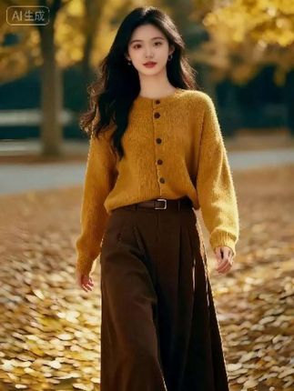 这套衣服就是为秋天量身打造的。#优雅气质 #秋日穿搭 #每日分享