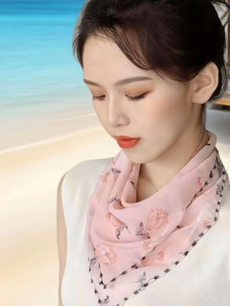 夏季新款时尚防晒口罩面纱,围脖口罩于一体,一物两用,精致印花超吸睛,时尚又实用,怎么戴都很美!#印花防晒面纱 #夏天该有的样子 #做个美美的小仙女
