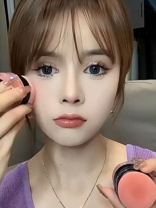 FOMIX轻透柔色腮红蘑菇头懒人气垫腮红高光修容一体柔雾胭脂粉Z#好物分享🔥 #用过的都说好
