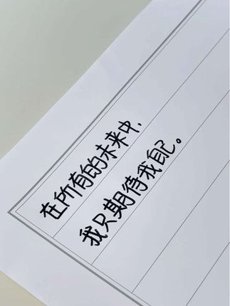 在所有的未来中,我只期待我自己。#每日分享 #手写 #文案 #钢笔 #抖音小助手