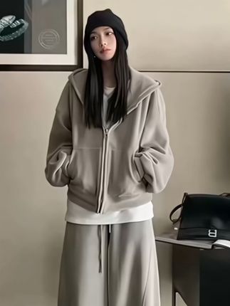秋季孕妇装 时髦洋气秋冬厚美式宽松复古连帽卫衣 潮妈孕期两件套#孕期穿搭 #孕妇装 #孕妇套装 #超便宜超划算 #谁穿谁好看