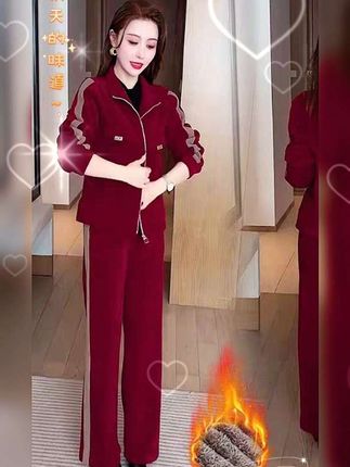 #加绒加厚 #休闲套装#早秋新款
