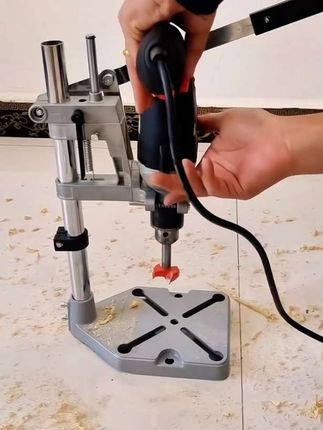 多功能万用小型家用手电钻支架耐实用台钻(电钻夹扣范围25-60MM#多功能家用手电钻支架 #电钻支架 #高性能实用工具 #五金工具 #木工工具