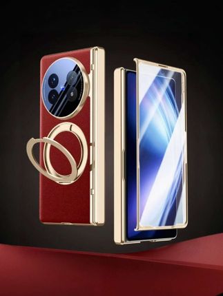 #适用vivoXFold5手机壳折叠屏电镀皮纹壳膜一体旋转支架防摔保护套# Vivo折叠屏手机壳#vivoxfold5手机壳# VivoXFoId5防摔手机壳# Vivo旋转支架手机壳#折叠屏手机壳